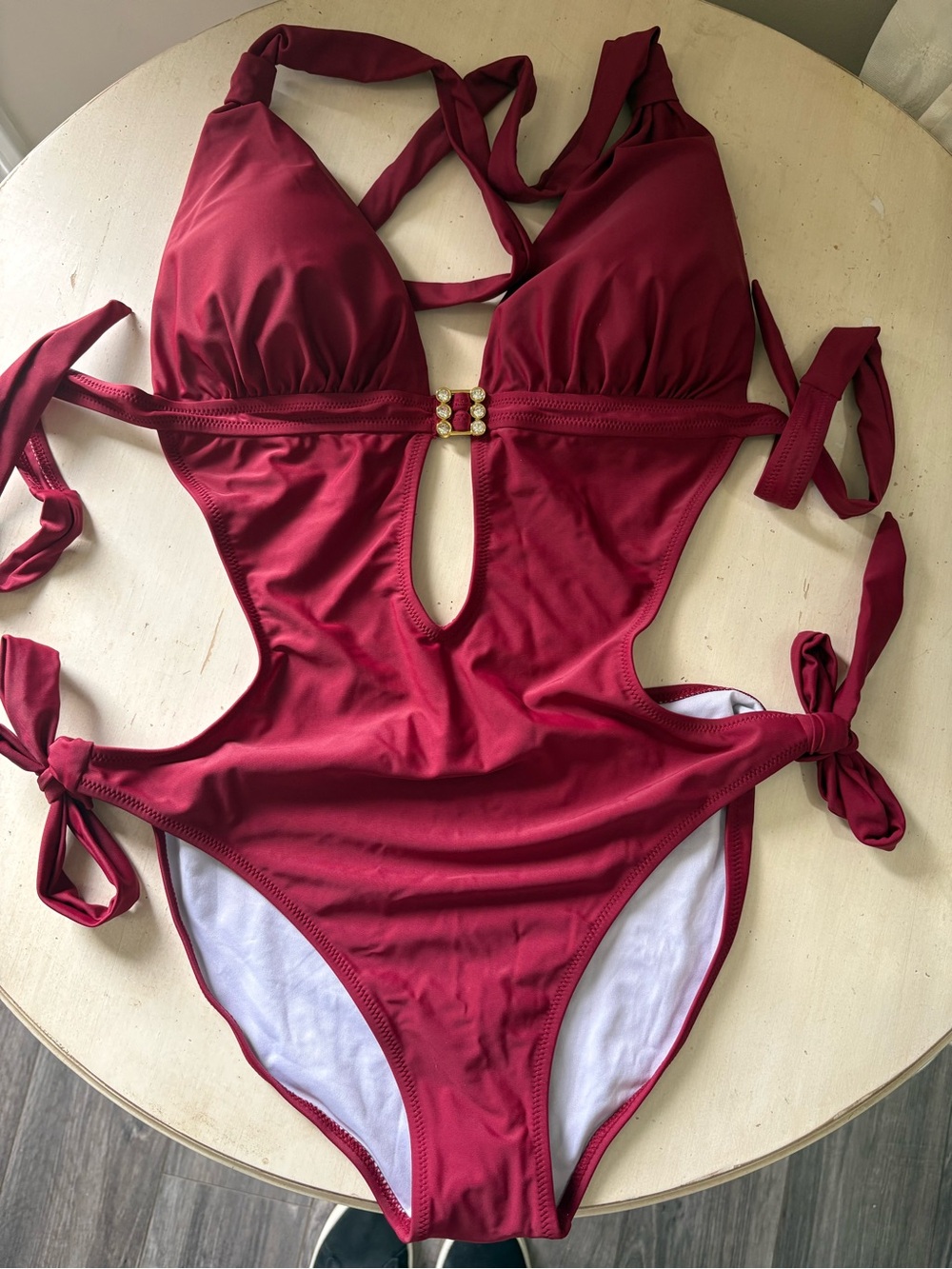 Victorias Secret monokini NEW Red One-Piece bikini Swim Suit with Tie Sides